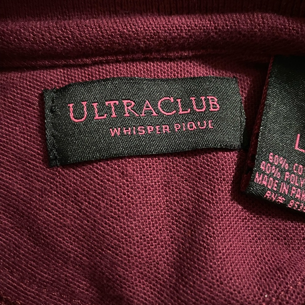 Ultraclub Women's Whisper Pique Wrinkle Resistant Relaxed Fit Polo Shirt Size L - Picture 8 of 13